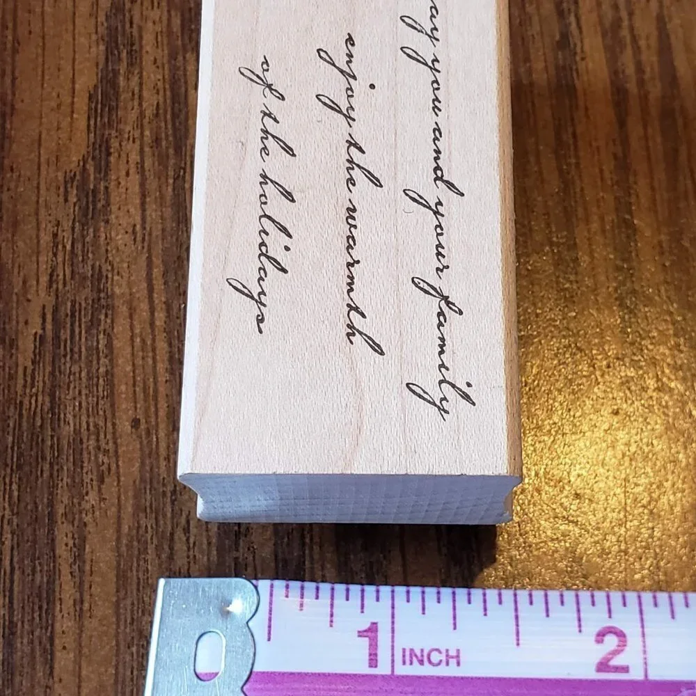 Memory Box May You and Your Family Wood Mounted Rubber Stamp C1112